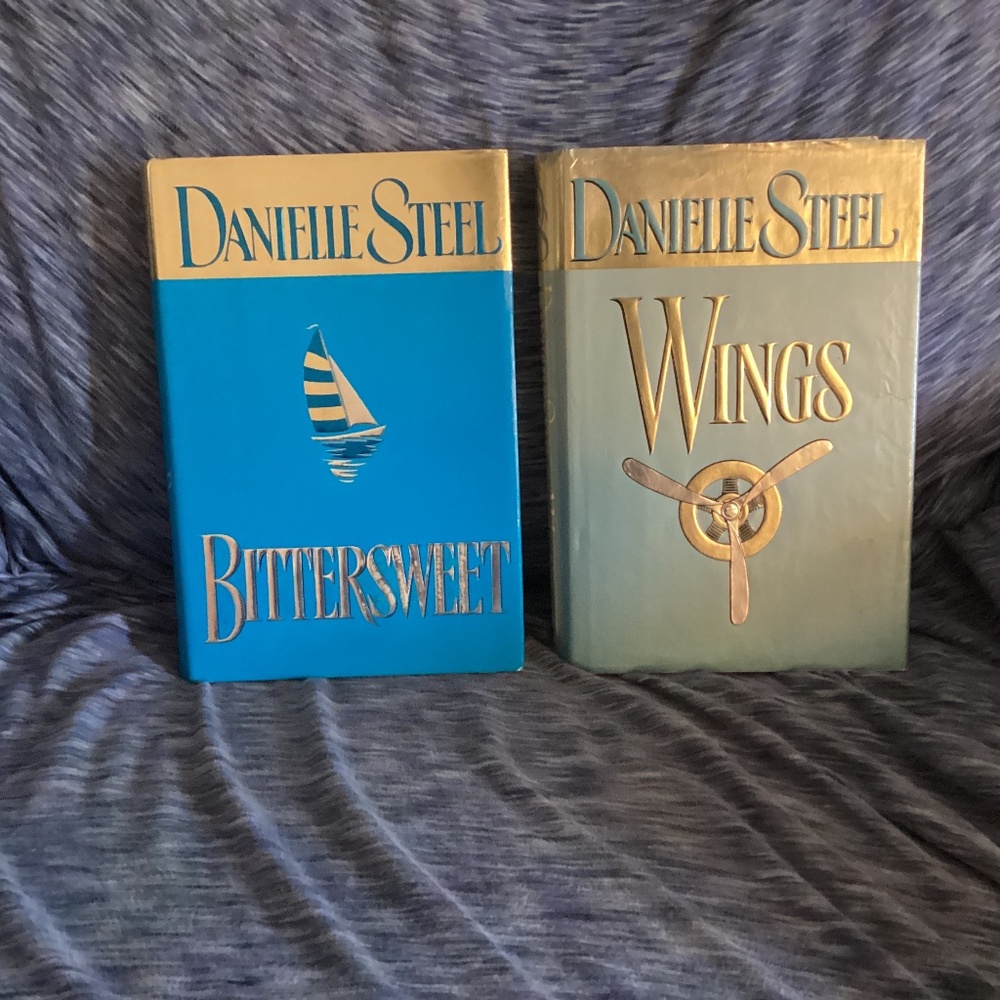 2 Danielle Steel books BITTERSWEET & WINGS Hardcover